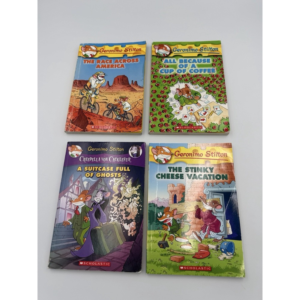 Geronimo Stilton Graphic Novels Lot of 4 EUC Paperback Children Books